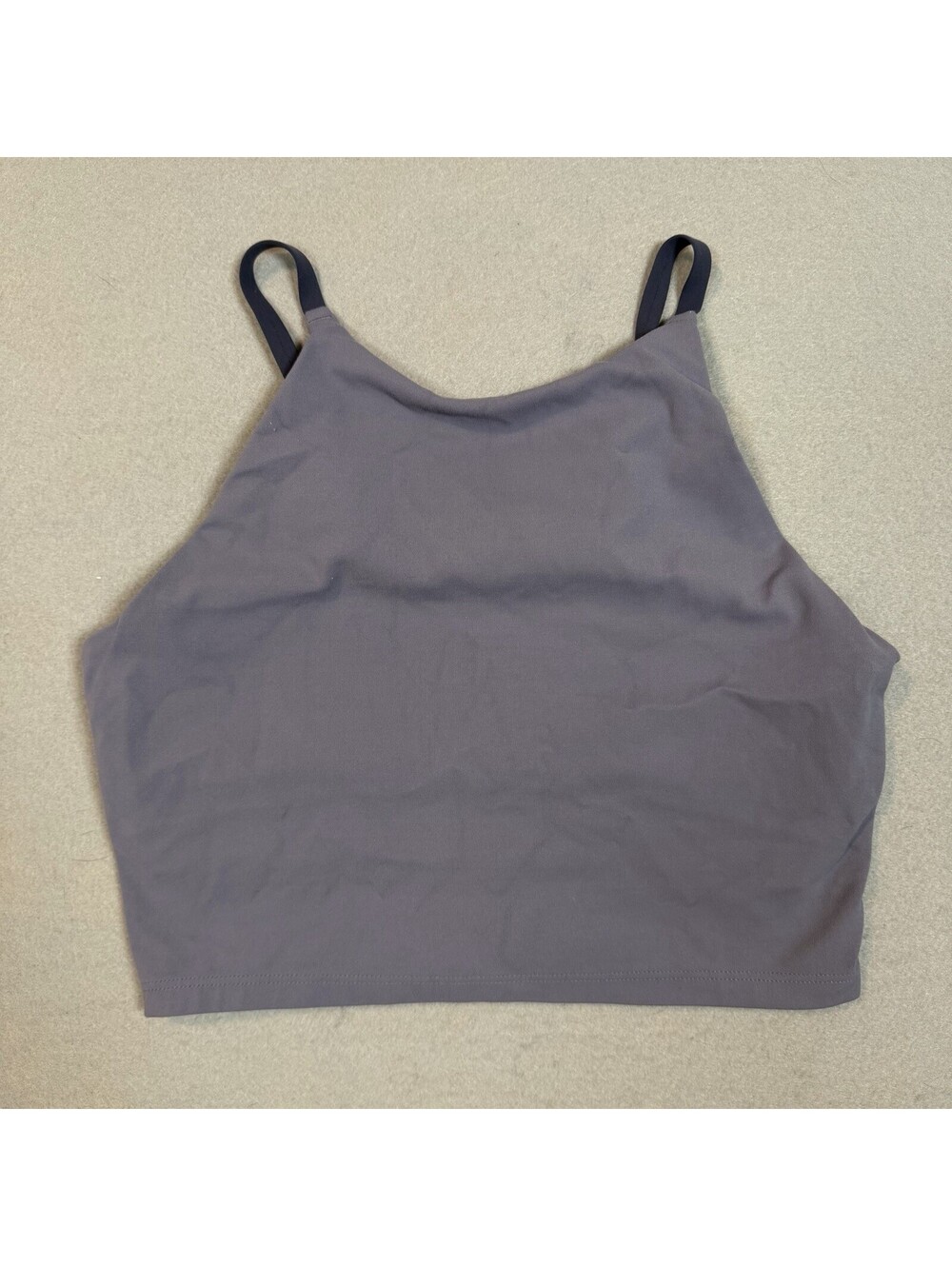Athleta High Neck Long Line Sports Bra Moisture-Wicking Racerback S Blue Purple